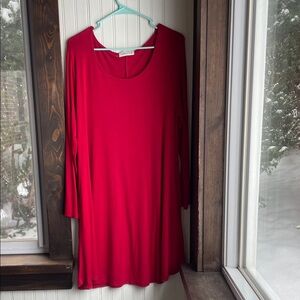 Larace casual red dress long sleeved xl